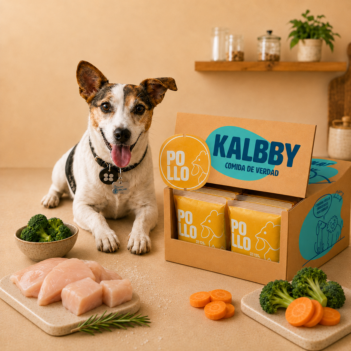 Alimento BARF Kalbby Pollo para perro vendido por Barfi Patagonia