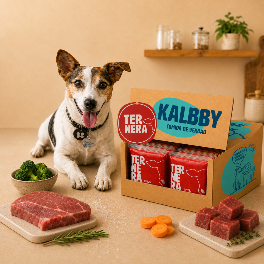 Alimento BARF Kalbby Vacuno para perro vendido por Barfi Patagonia